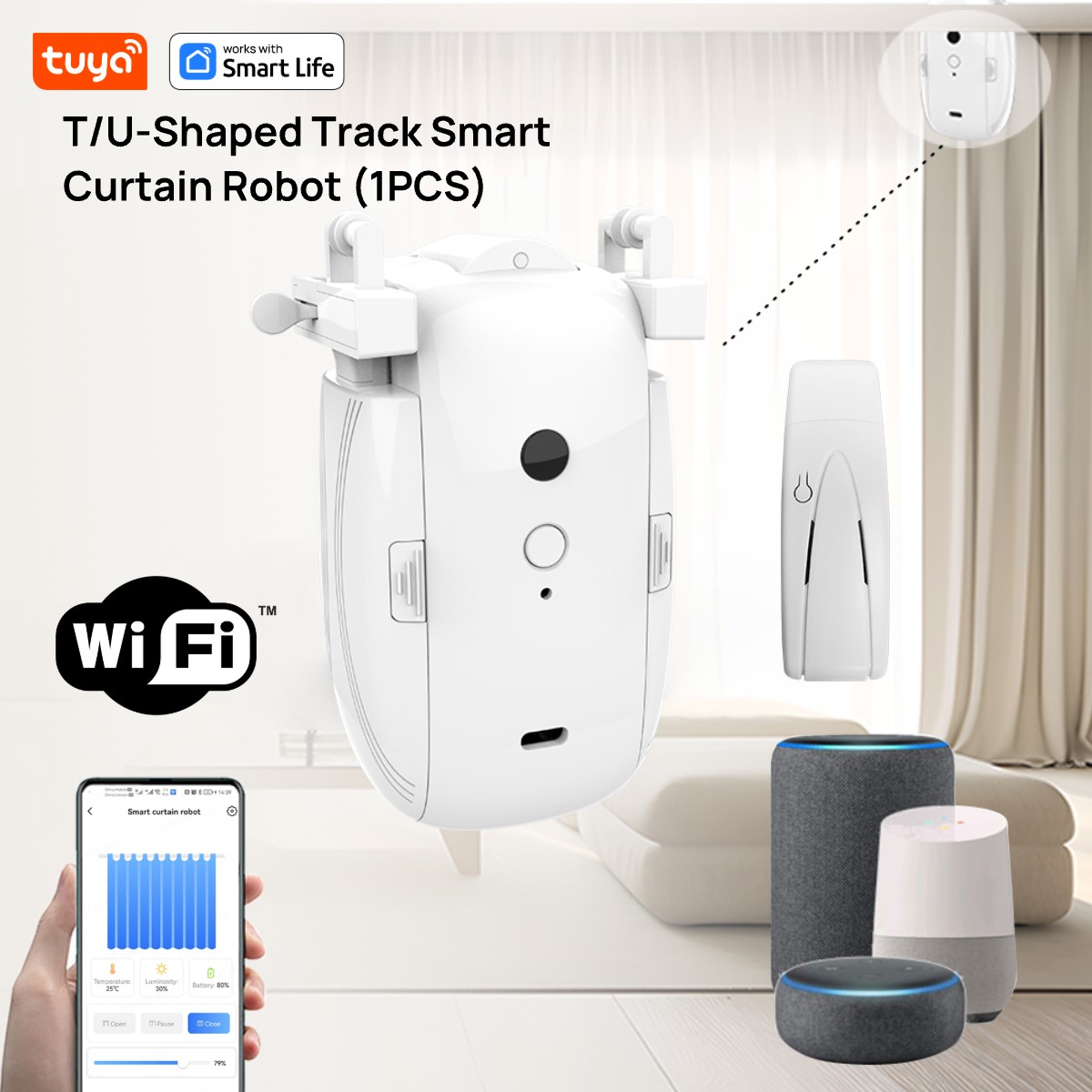Smart Home Living - Robot per tende Tuya Smart WiFi