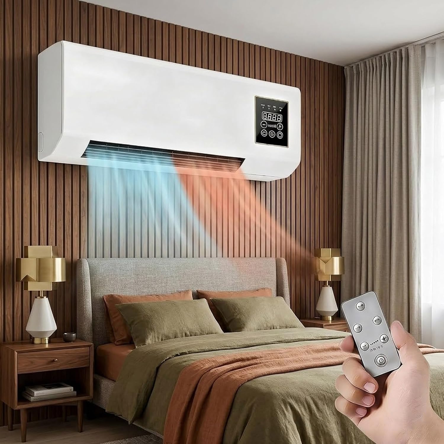 Smart Bathroom Fan - Ventilatore Condizionatore d'Aria da Parete, Combo