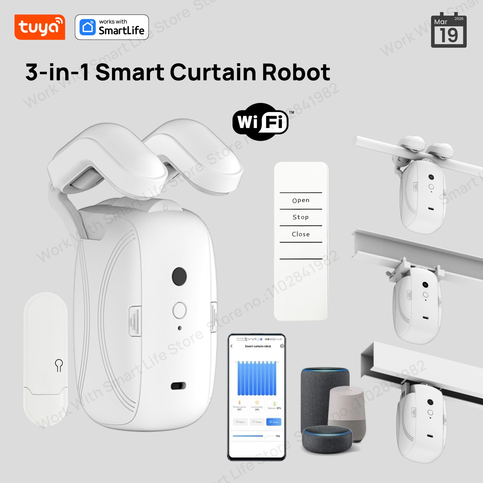 Smart Home Zentrale - 1/2 Pezzi Robot Tenda Intelligente Tuya