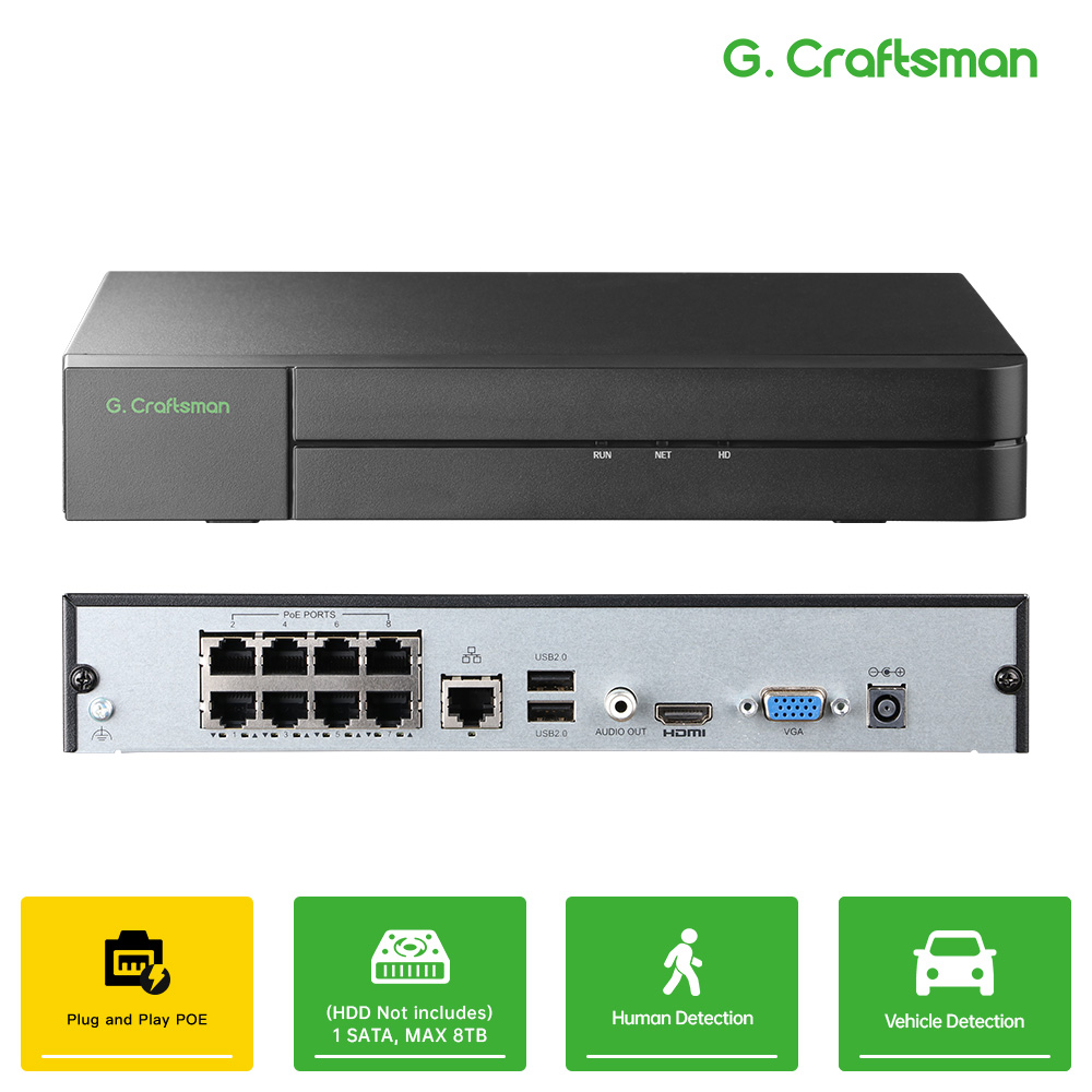 Smart Home Microsoft - Registratore video di rete C-U,8CH POE