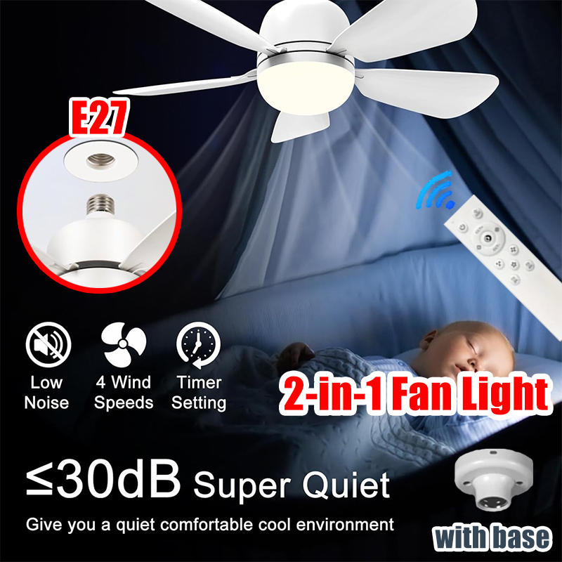 Smart Bathroom Fan - Ventilatore da soffitto 2 in 1