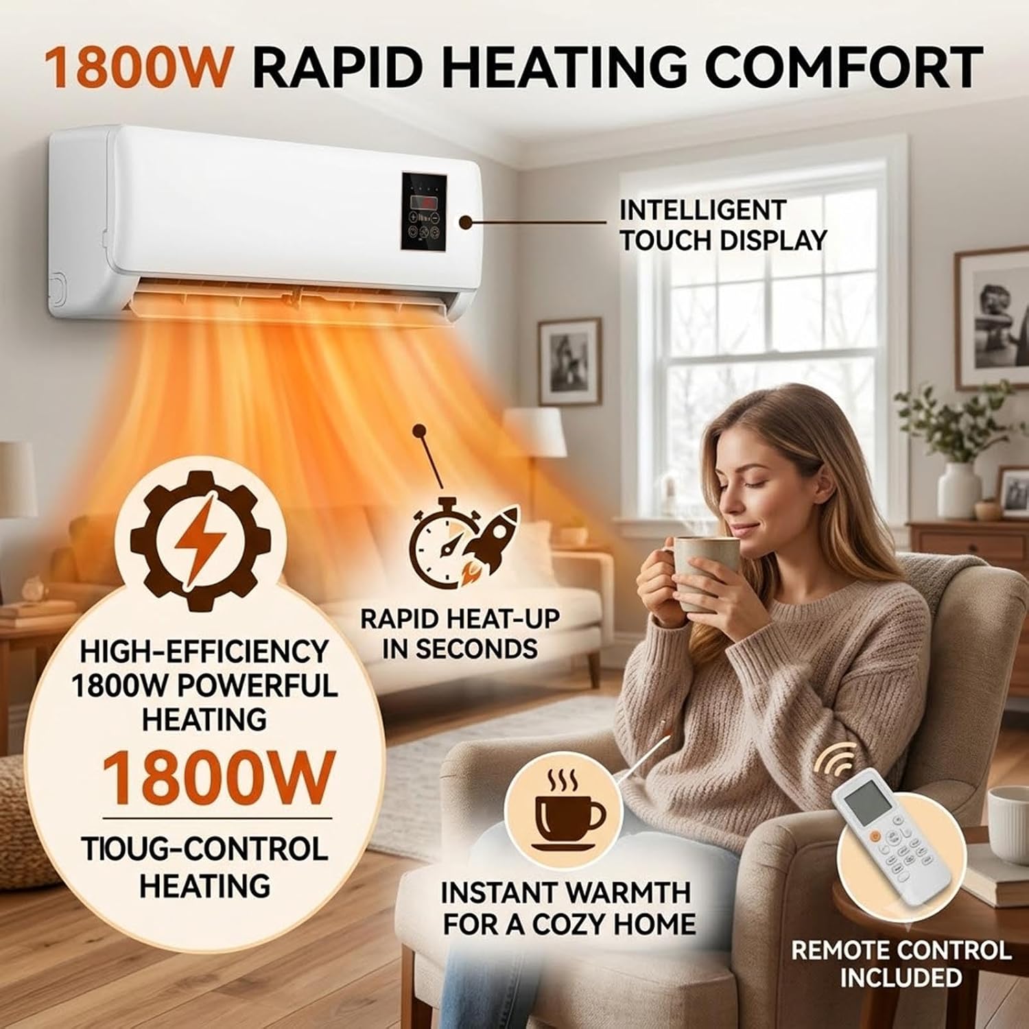 Smart Bathroom Fan - Condizionatore d'Aria a Parete 2 in