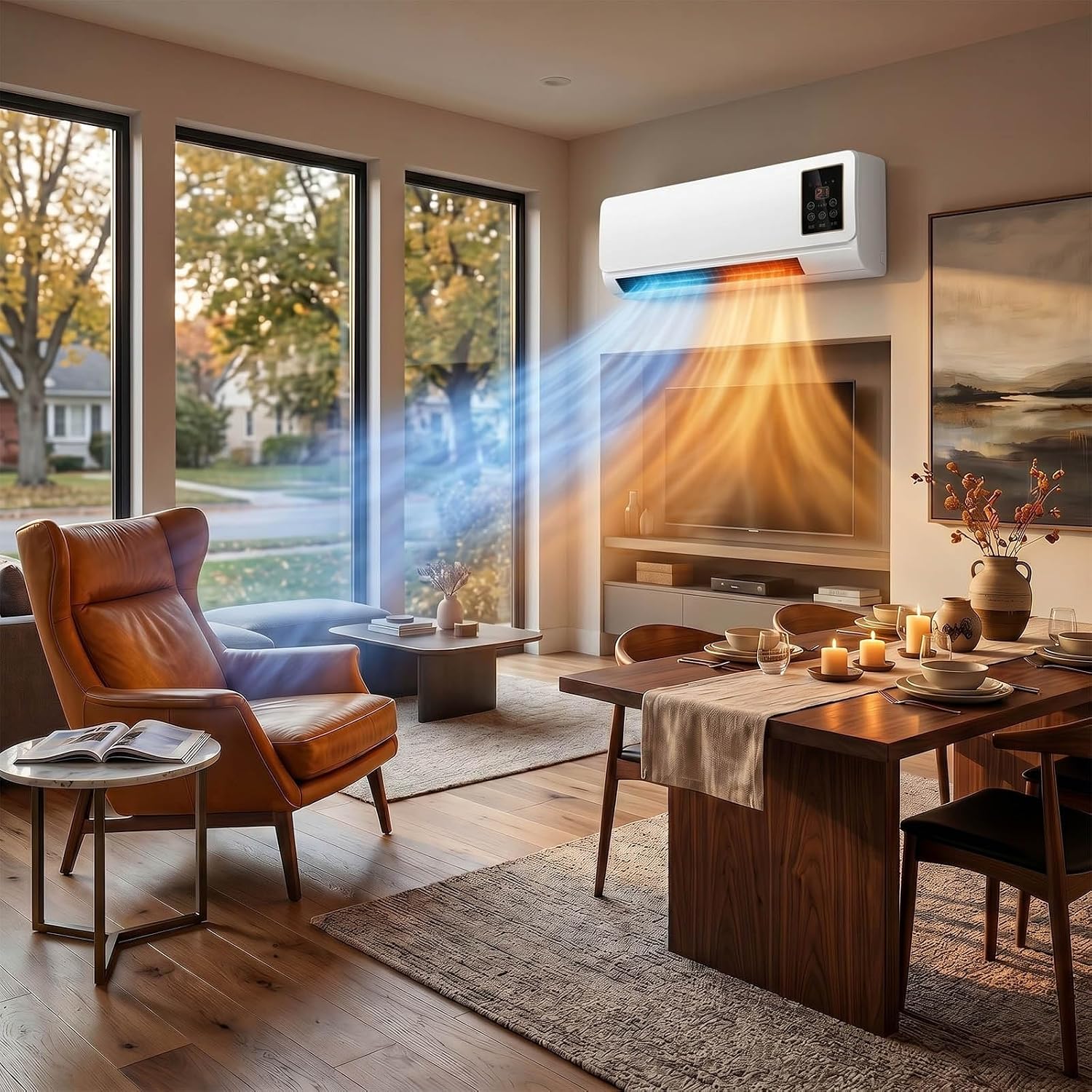 Smart Bathroom Fan - Condizionatore d'Aria a Parete con Ventilatore