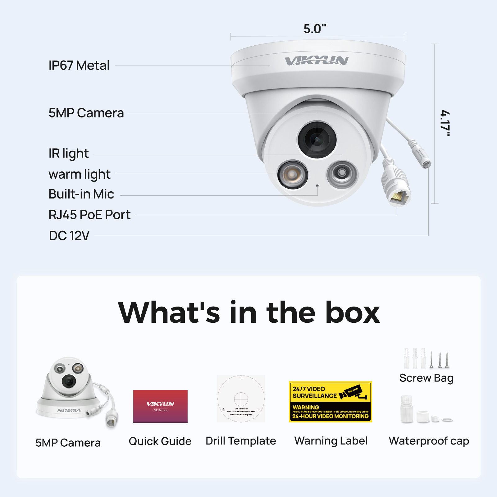 Telecamera IP VIKYLIN 5MP Smar - Smart Home Microsoft recensione e prezzo